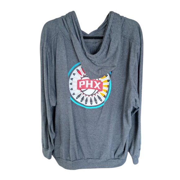 NEW ERA NBA Phoenix Suns Basketball Gray Hoodie Pullover Lightweight Fan Gear 4X - Picture 2 of 7